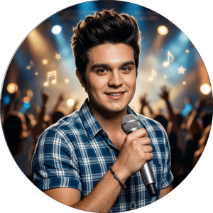 CAPA PAINEL REDONDO LUAN SANTANA | TECIDO PREMIUM  | VÁRIOS MODELOS - 1.50X1.50M E 50X50CM