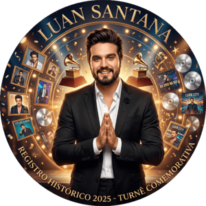 CAPA PAINEL REDONDO LUAN SANTANA | TECIDO PREMIUM  | VÁRIOS MODELOS - 1.50X1.50M E 50X50CM