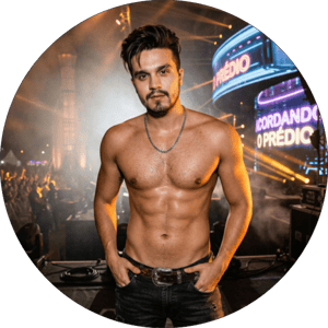 CAPA PAINEL REDONDO LUAN SANTANA | TECIDO PREMIUM  | VÁRIOS MODELOS - 1.50X1.50M E 50X50CM