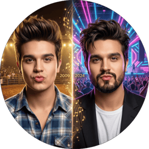 CAPA PAINEL REDONDO LUAN SANTANA | TECIDO PREMIUM  | VÁRIOS MODELOS - 1.50X1.50M E 50X50CM