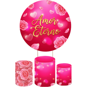 KIT CAPA PAINEL REDONDO E CILÍNDROS DIA DAS MÃES | TECIDO PREMIUM  | VÁRIOS MODELOS.