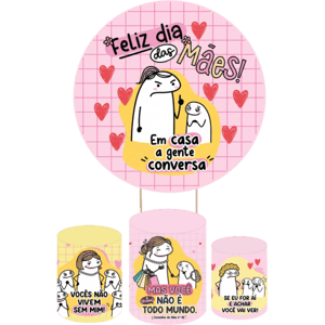 KIT CAPA PAINEL REDONDO E CILÍNDROS DIA DAS MÃES | TECIDO PREMIUM  | VÁRIOS MODELOS.