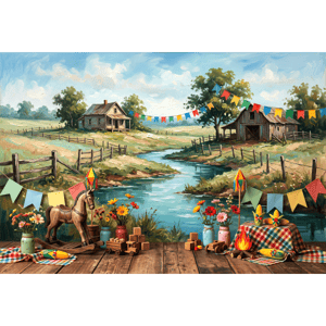 CAPA FUNDO FOTOGRÁFICO HORIZONTAL FESTA JUNINA | TECIDO PREMIUM  | VÁRIOS MODELOS - 2.20X1.50M