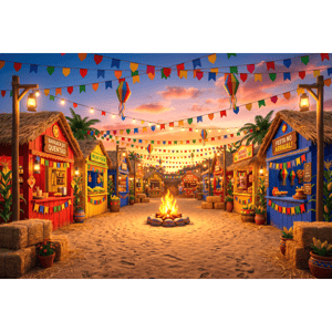 CAPA FUNDO FOTOGRÁFICO HORIZONTAL FESTA JUNINA | TECIDO PREMIUM  | VÁRIOS MODELOS - 2.20X1.50M