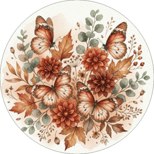 CAPA PAINEL REDONDO BORBOLETA | TECIDO PREMIUM  | VÁRIOS MODELOS - 1.50X1.50M E 50X50CM