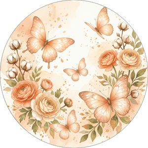 CAPA PAINEL REDONDO BORBOLETA | TECIDO PREMIUM  | VÁRIOS MODELOS - 1.50X1.50M E 50X50CM