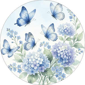 CAPA PAINEL REDONDO BORBOLETA | TECIDO PREMIUM  | VÁRIOS MODELOS - 1.50X1.50M E 50X50CM