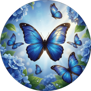 CAPA PAINEL REDONDO BORBOLETA | TECIDO PREMIUM  | VÁRIOS MODELOS - 1.50X1.50M E 50X50CM