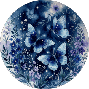 CAPA PAINEL REDONDO BORBOLETA | TECIDO PREMIUM  | VÁRIOS MODELOS - 1.50X1.50M E 50X50CM