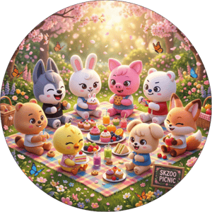 CAPA PAINEL REDONDO KPOP STRAY KIDS | TECIDO PREMIUM  | VÁRIOS MODELOS - 1.50X1.50M E 50X50CM