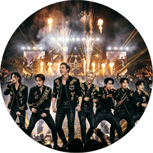 CAPA PAINEL REDONDO KPOP STRAY KIDS | TECIDO PREMIUM  | VÁRIOS MODELOS - 1.50X1.50M E 50X50CM