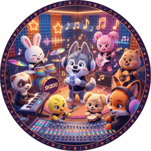 CAPA PAINEL REDONDO KPOP STRAY KIDS | TECIDO PREMIUM  | VÁRIOS MODELOS - 1.50X1.50M E 50X50CM