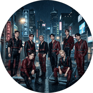 CAPA PAINEL REDONDO KPOP STRAY KIDS | TECIDO PREMIUM  | VÁRIOS MODELOS - 1.50X1.50M E 50X50CM