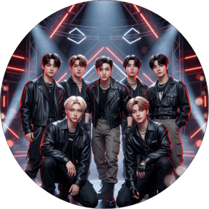 CAPA PAINEL REDONDO KPOP STRAY KIDS | TECIDO PREMIUM  | VÁRIOS MODELOS - 1.50X1.50M E 50X50CM