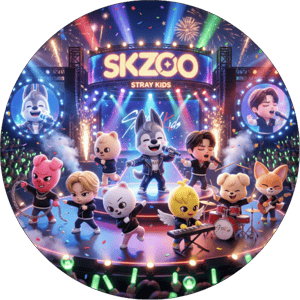 CAPA PAINEL REDONDO KPOP STRAY KIDS | TECIDO PREMIUM  | VÁRIOS MODELOS - 1.50X1.50M E 50X50CM