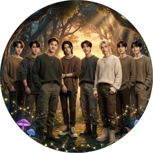 CAPA PAINEL REDONDO KPOP STRAY KIDS | TECIDO PREMIUM  | VÁRIOS MODELOS - 1.50X1.50M E 50X50CM