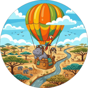 CAPA PAINEL REDONDO SAFARI | TECIDO PREMIUM  | VÁRIOS MODELOS - 1.50X1.50M E 50X50CM