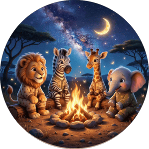 CAPA PAINEL REDONDO SAFARI | TECIDO PREMIUM  | VÁRIOS MODELOS - 1.50X1.50M E 50X50CM