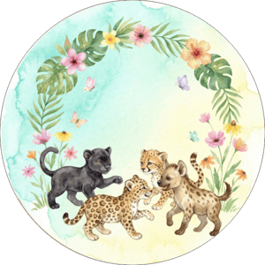 CAPA PAINEL REDONDO SAFARI | TECIDO PREMIUM  | VÁRIOS MODELOS - 1.50X1.50M E 50X50CM