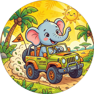 CAPA PAINEL REDONDO SAFARI | TECIDO PREMIUM  | VÁRIOS MODELOS - 1.50X1.50M E 50X50CM