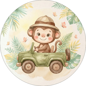 CAPA PAINEL REDONDO SAFARI | TECIDO PREMIUM  | VÁRIOS MODELOS - 1.50X1.50M E 50X50CM