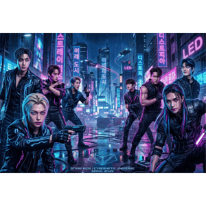 CAPA PAINEL FUNDO FOTOGRÁFICO KPOP STRAY KIDS | TECIDO PREMIUM  | VÁRIOS MODELOS - 1.50X1.50M E 50X50CM