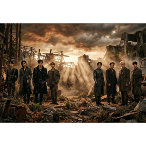 CAPA PAINEL FUNDO FOTOGRÁFICO KPOP STRAY KIDS | TECIDO PREMIUM  | VÁRIOS MODELOS - 1.50X1.50M E 50X50CM