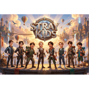 CAPA PAINEL FUNDO FOTOGRÁFICO KPOP STRAY KIDS | TECIDO PREMIUM  | VÁRIOS MODELOS - 1.50X1.50M E 50X50CM