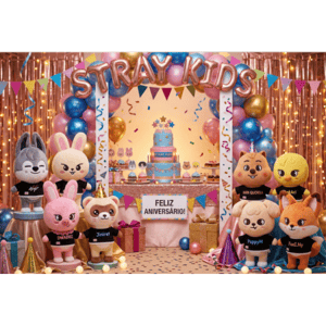 CAPA PAINEL FUNDO FOTOGRÁFICO KPOP STRAY KIDS | TECIDO PREMIUM  | VÁRIOS MODELOS - 1.50X1.50M E 50X50CM