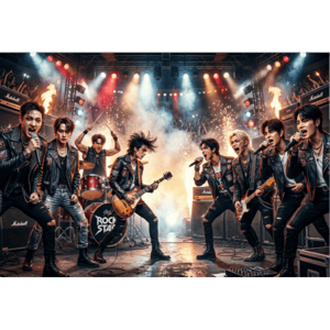 CAPA PAINEL FUNDO FOTOGRÁFICO KPOP STRAY KIDS | TECIDO PREMIUM  | VÁRIOS MODELOS - 1.50X1.50M E 50X50CM