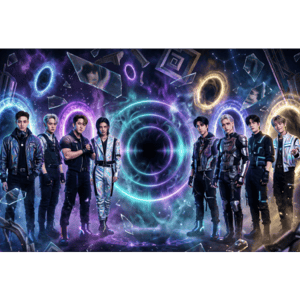 CAPA PAINEL FUNDO FOTOGRÁFICO KPOP STRAY KIDS | TECIDO PREMIUM  | VÁRIOS MODELOS - 1.50X1.50M E 50X50CM