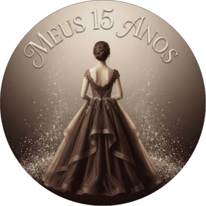 CAPA PAINEL REDONDO 15 ANOS | TECIDO PREMIUM  | VÁRIOS MODELOS - 1.50X1.50M E 50X50CM