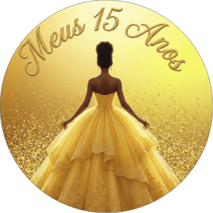 CAPA PAINEL REDONDO 15 ANOS | TECIDO PREMIUM  | VÁRIOS MODELOS - 1.50X1.50M E 50X50CM