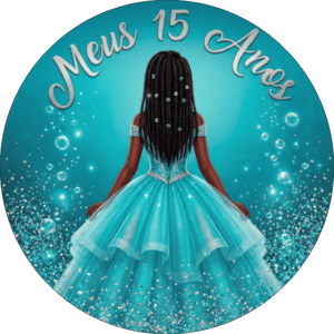 CAPA PAINEL REDONDO 15 ANOS | TECIDO PREMIUM  | VÁRIOS MODELOS - 1.50X1.50M E 50X50CM