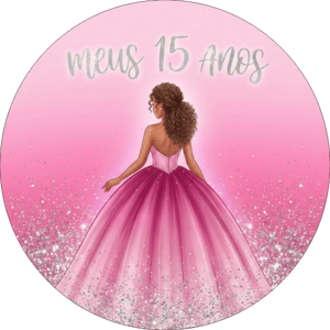 CAPA PAINEL REDONDO 15 ANOS | TECIDO PREMIUM  | VÁRIOS MODELOS - 1.50X1.50M E 50X50CM