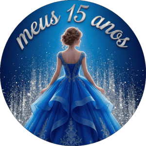 CAPA PAINEL REDONDO 15 ANOS | TECIDO PREMIUM  | VÁRIOS MODELOS - 1.50X1.50M E 50X50CM