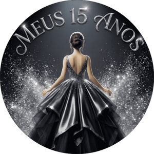 CAPA PAINEL REDONDO 15 ANOS | TECIDO PREMIUM  | VÁRIOS MODELOS - 1.50X1.50M E 50X50CM