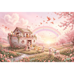 CAPA PAINEL FUNDO FOTOGRÁFICO ARCA DE NOÉ | TECIDO PREMIUM  | VÁRIOS MODELOS - 1.50X1.50M E 50X50CM