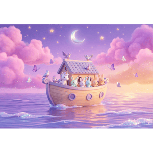 CAPA PAINEL FUNDO FOTOGRÁFICO ARCA DE NOÉ | TECIDO PREMIUM  | VÁRIOS MODELOS - 1.50X1.50M E 50X50CM