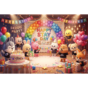 CAPA PAINEL FUNDO FOTOGRÁFICO KPOP STRAY KIDS | TECIDO PREMIUM  | VÁRIOS MODELOS - 1.50X1.50M E 50X50CM