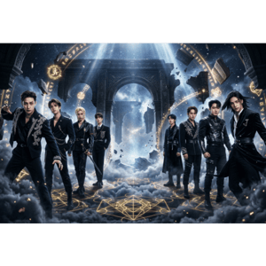 CAPA PAINEL FUNDO FOTOGRÁFICO KPOP STRAY KIDS | TECIDO PREMIUM  | VÁRIOS MODELOS - 1.50X1.50M E 50X50CM