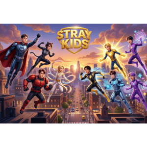 CAPA PAINEL FUNDO FOTOGRÁFICO KPOP STRAY KIDS | TECIDO PREMIUM  | VÁRIOS MODELOS - 1.50X1.50M E 50X50CM