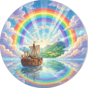 CAPA PAINEL REDONDO ARCA DE NOÉ | TECIDO PREMIUM  | VÁRIOS MODELOS - 1.50X1.50M E 50X50CM