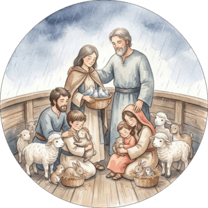 CAPA PAINEL REDONDO ARCA DE NOÉ | TECIDO PREMIUM  | VÁRIOS MODELOS - 1.50X1.50M E 50X50CM