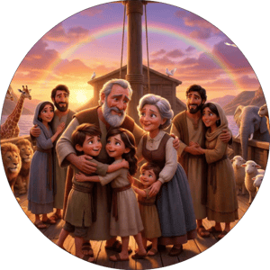 CAPA PAINEL REDONDO ARCA DE NOÉ | TECIDO PREMIUM  | VÁRIOS MODELOS - 1.50X1.50M E 50X50CM