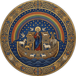 CAPA PAINEL REDONDO ARCA DE NOÉ | TECIDO PREMIUM  | VÁRIOS MODELOS - 1.50X1.50M E 50X50CM