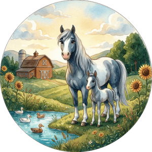 CAPA PAINEL REDONDO FAZENDINHA MENINO  | TECIDO PREMIUM  | VÁRIOS MODELOS - 1.50X1.50M E 50X50CM