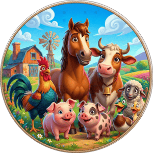 CAPA PAINEL REDONDO FAZENDINHA MENINO  | TECIDO PREMIUM  | VÁRIOS MODELOS - 1.50X1.50M E 50X50CM