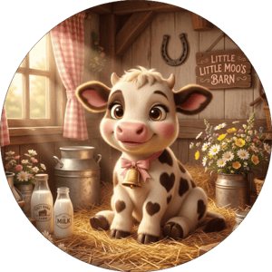 CAPA PAINEL REDONDO FAZENDINHA | TECIDO PREMIUM  | VÁRIOS MODELOS - 1.50X1.50M E 50X50CM