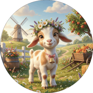 CAPA PAINEL REDONDO FAZENDINHA | TECIDO PREMIUM  | VÁRIOS MODELOS - 1.50X1.50M E 50X50CM